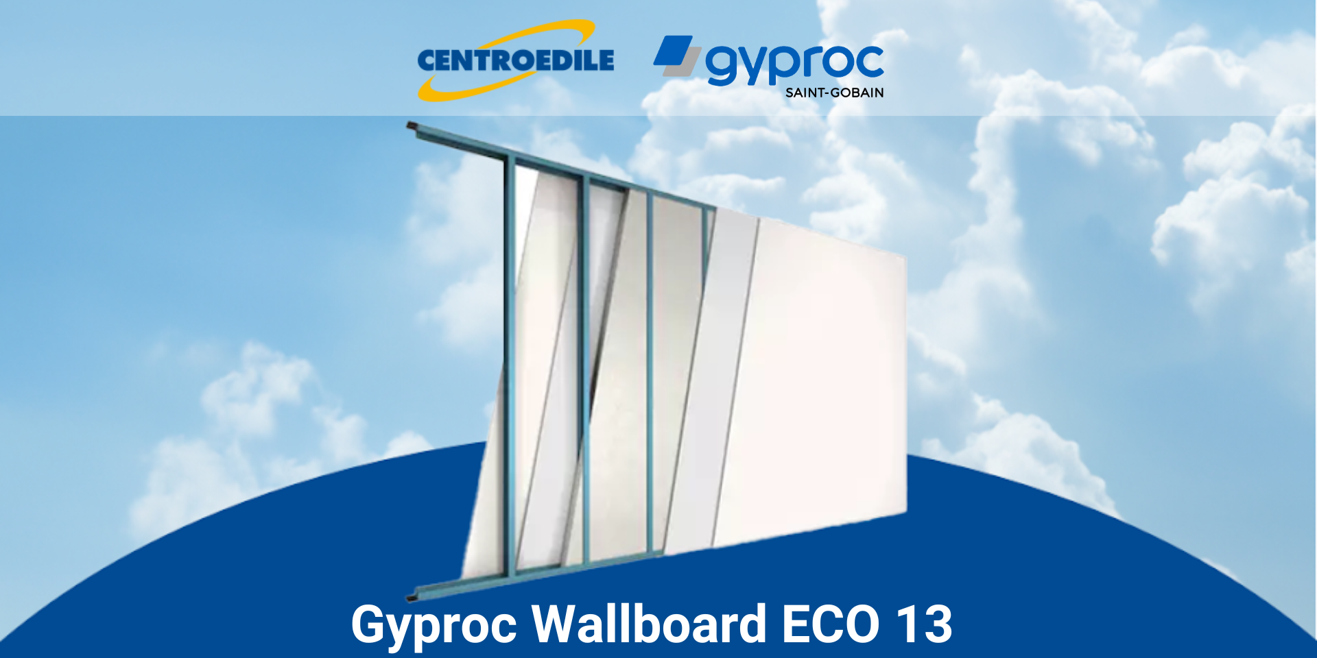 Gyproc Wallboard ECO 13 – Dry Built presente nelle filiali di Centroedile Milano con Gyproc Wallboard Eco 13